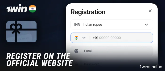 Register on the 1Win website to use the bonus